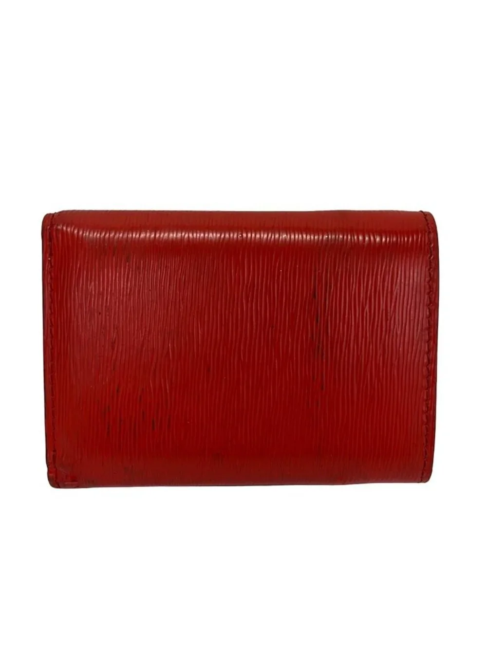 Prada Trifold Wallet Red Leather